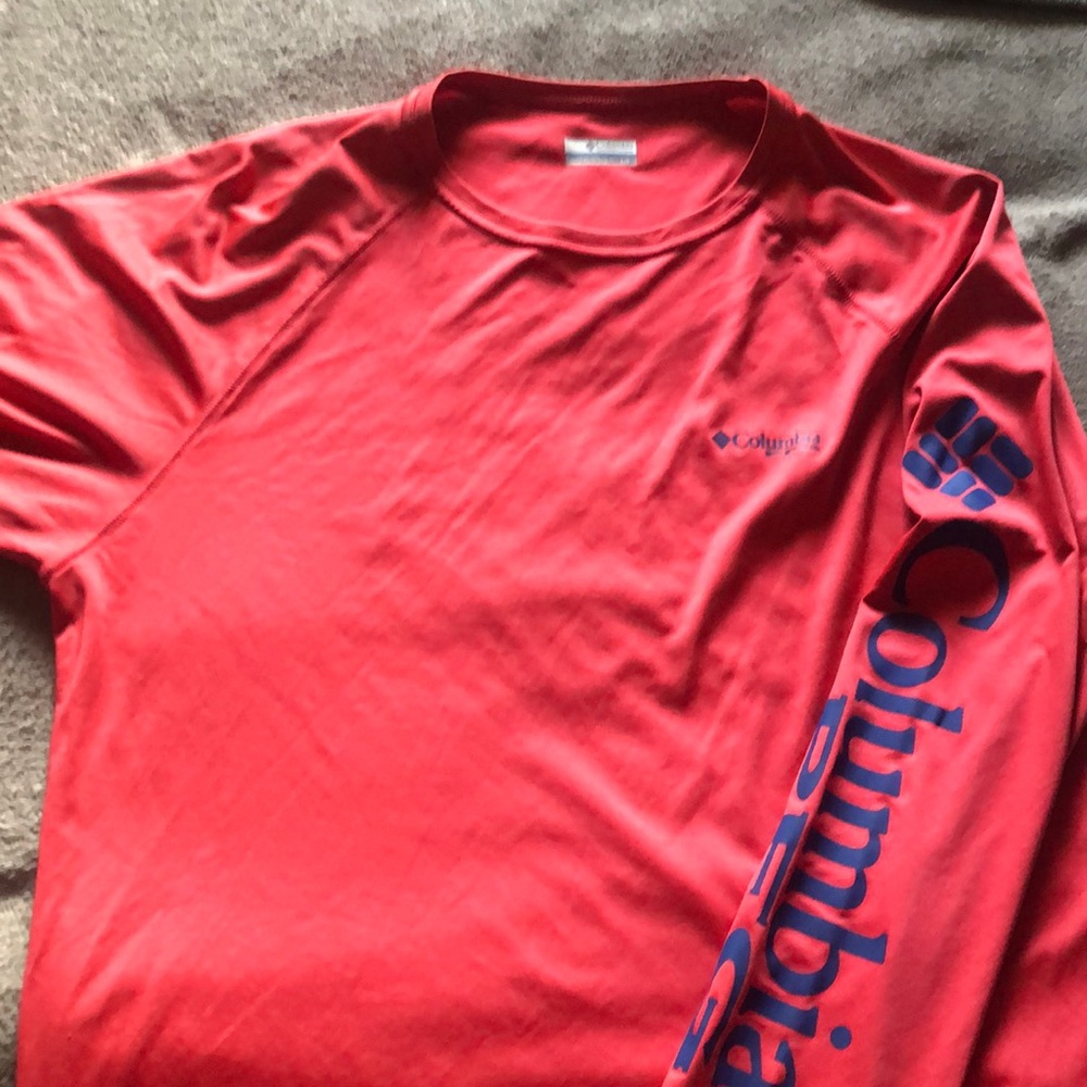 Red long sleeve Columbia shirt